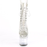 Blanco transparente 18 cm ADORE-1021C-2 botines de striptease