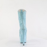 Botas glitter 18 cm ADORE-1040GR plataforma botines tacn alto mujer