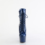 Botas glitter 18 cm plataforma botines tacn alto mujer