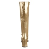 Botas oro charol 7,5 cm GOGO-300 botas de tacn alto para los hombres