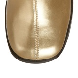 Botas oro charol 7,5 cm GOGO-300 botas de tacn alto para los hombres