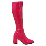 Botas pink charol 7,5 cm GOGO-300 botas de tacn alto para los hombres