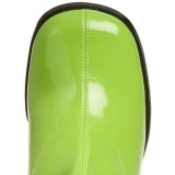 Botas verdes charol 7,5 cm GOGO-300 botas de tacn alto para los hombres