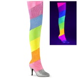 Brillo 10 cm DREAM-3012RBG Botas Altas para Drag Queen