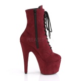 Burdeos Polipiel 18 cm ADORE-1020FS botines con cordones