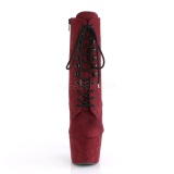 Burdeos Polipiel 18 cm ADORE-1020FS botines con cordones