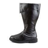 CAPTAIN-105 negro botas de capitn cosplay halloween botas de hombre