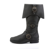 CARRIBEAN-299 negro botas de capitn cosplay mosquetero botas piratas hombre