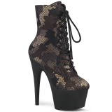 Camoflash Lona 18 cm ADORE-1020CM botines pleaser con plataforma