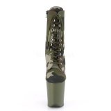 Camoflash Lona 20 cm FLAMINGO-1020CAMO botines pleaser con plataforma