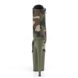 Camoflash Lona 20 cm FLAMINGO-1020CAMO botines pleaser con plataforma