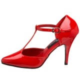 Charol 10 cm VANITY-415 zapatos de saln t correa rojos