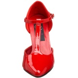 Charol 10 cm VANITY-415 zapatos de saln t correa rojos