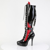 Charol 13,5 cm high heels botas pleaser con plataforma