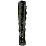 Charol 13 cm ELECTRA-2042 plataforma botas de mujer con hebillas