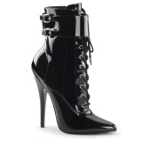 Charol 15 cm DOMINA-1023 botines tacn aguja negros