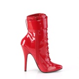 Charol 15 cm DOMINA-1023 botines tacn aguja rojo