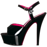 Charol 15 cm KISS-209TT Sandalias Mujer Plataforma Neon