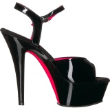 Charol 15 cm KISS-209TT Sandalias Mujer Plataforma Neon