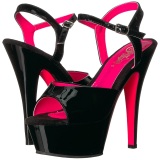 Charol 15 cm KISS-209TT Sandalias Mujer Plataforma Neon