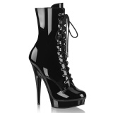 Charol 15 cm SULTRY-1020 botines tacn aguja negros