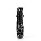 Charol 15 cm SULTRY-1020 botines tacn aguja negros