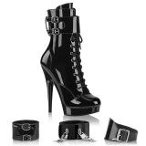 Charol 15 cm SULTRY-1023 botines tacn aguja negros