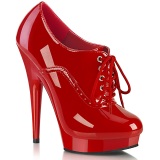 Charol 15 cm SULTRY-660 botines tacn alto plataforma rojo