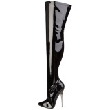 Charol 16 cm DAGGER-3000 over knee botas altas con tacn