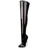 Charol 16 cm DAGGER-3000 over knee botas altas con tacn