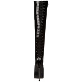 Charol 16 cm DAGGER-3060 over knee botas altas con tacn