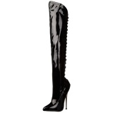 Charol 16 cm DAGGER-3060 over knee botas altas con tacn