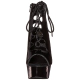 Charol 16 cm Pleaser DELIGHT-600-20 Plataforma Botines Altos