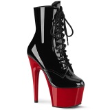 Charol 18 cm ADORE-1020 botines pleaser con suela roja