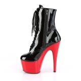 Charol 18 cm ADORE-1020 botines pleaser con suela roja