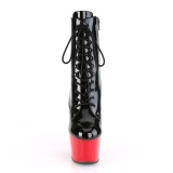 Charol 18 cm ADORE-1020 botines pleaser con suela roja