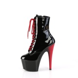 Charol 18 cm ADORE-1020 botines pleaser con tacones roja