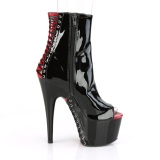 Charol 18 cm ADORE-1025 botines pleaser con plataforma corse