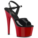 Charol 18 cm ADORE-709 Zapatos Tacn Aguja Plataforma Rojo