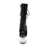 Charol 18 cm FLASH-1020-7 led luminou plataforma botines de pole dance