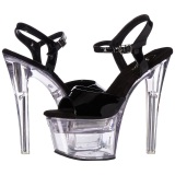 Charol 18 cm FLASHDANCE-709 sandalias stripper con luz LED