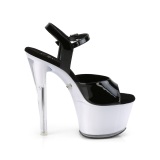 Charol 18 cm ILLUMINATOR-709 sandalias stripper con luz LED