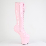 Charol 20 cm CRAZE-2023 Heelless plataforma botas pony rose