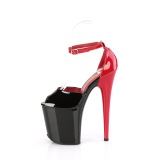 Charol 20 cm FLAMINGO-868 negro zapatos pleaser con tacn alto