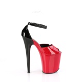 Charol 20 cm FLAMINGO-868 rojo zapatos pleaser con tacn alto