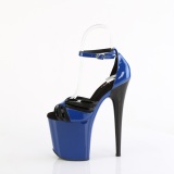 Charol 20 cm FLAMINGO-884 azules zapatos pleaser con tacn alto