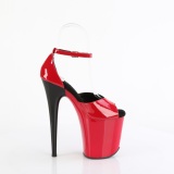 Charol 20 cm FLAMINGO-884 rojo zapatos pleaser con tacn alto