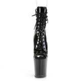 Charol 20 cm XTREME-1021 botines tacn aguja negros