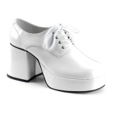 Charol JAZZ-02 calzado de proxeneta y chulo 70 zapatos disco hombre blanco