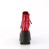 Charol emo 13 cm DYNAMITE-106 botines cua alta plataforma rojo